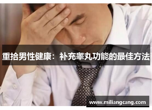 重拾男性健康：补充睾丸功能的最佳方法